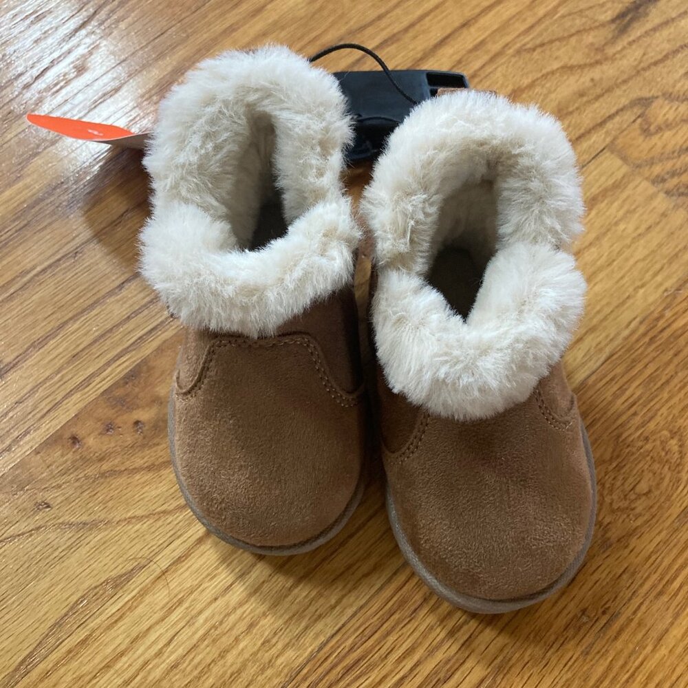 Baby Booties with Faux Fur